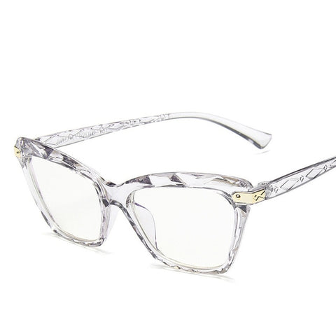 Cat Eye Glasses For Women Vintage Computer Eyeglasses Oversized Optical Glasses Anti Blue Light Blocking Gafas Lunette  LD2460