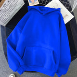 Solid Oversized Hoodies Women Clothing Polyester Blouses Bottoming Long Sleeve Tops Loose Pocket Sweatshirt Girl Casual Pullover