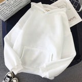 Solid Oversized Hoodies Women Clothing Polyester Blouses Bottoming Long Sleeve Tops Loose Pocket Sweatshirt Girl Casual Pullover