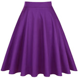 2021 New Arrival Summer A Line Vintage Floral Skirt 50s Pin up Style Rockabilly Swing Skirts Women Retro High Waist Midi Skirt