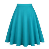 2021 New Arrival Summer A Line Vintage Floral Skirt 50s Pin up Style Rockabilly Swing Skirts Women Retro High Waist Midi Skirt