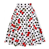 2021 New Arrival Summer A Line Vintage Floral Skirt 50s Pin up Style Rockabilly Swing Skirts Women Retro High Waist Midi Skirt