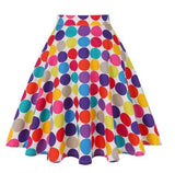 2021 New Arrival Summer A Line Vintage Floral Skirt 50s Pin up Style Rockabilly Swing Skirts Women Retro High Waist Midi Skirt