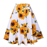 2021 New Arrival Summer A Line Vintage Floral Skirt 50s Pin up Style Rockabilly Swing Skirts Women Retro High Waist Midi Skirt