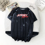 GoneGoing 2021 New Summer Fashion Women Short Sleeve Tie-dye T shirts O Neck Loose Korea Harajuku Ins Tees 070101