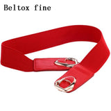 Fashion PU Leather Elastic Wide Belts for Women Stretch Thick Waist Dress Plus Size By Beltoxfine