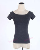 New 2021 Summer Fashion Sexy Off The Shoulder Tops For Women Casual Short Sleeve Cotton T-shirts Black White Red Gray Blue Black