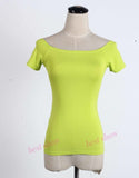 New 2021 Summer Fashion Sexy Off The Shoulder Tops For Women Casual Short Sleeve Cotton T-shirts Black White Red Gray Blue Black