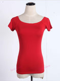 New 2021 Summer Fashion Sexy Off The Shoulder Tops For Women Casual Short Sleeve Cotton T-shirts Black White Red Gray Blue Black