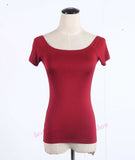 New 2021 Summer Fashion Sexy Off The Shoulder Tops For Women Casual Short Sleeve Cotton T-shirts Black White Red Gray Blue Black
