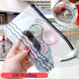 50/100/200 Pcs/Bag Children Cute Candy Cartoon Solid Elastic Hair Bands Girls Lovely Srunchies Rubber Bands Kid Hair Accessories