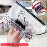 50/100/200 Pcs/Bag Children Cute Candy Cartoon Solid Elastic Hair Bands Girls Lovely Srunchies Rubber Bands Kid Hair Accessories