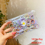 50/100/200 Pcs/Bag Children Cute Candy Cartoon Solid Elastic Hair Bands Girls Lovely Srunchies Rubber Bands Kid Hair Accessories