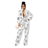 PING ZHAO Elegant Woman Jumpsuits Casual Button Down Cuffed Short Sleeve Playsuit Jumpsuit Women's 2021