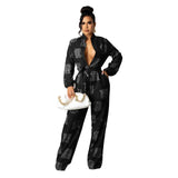PING ZHAO Elegant Woman Jumpsuits Casual Button Down Cuffed Short Sleeve Playsuit Jumpsuit Women's 2021