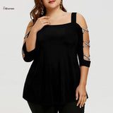 Summer Women Tops Plus Size Women's T-shirts Criss-cross Strapless Half Sleeve Blouse Pullover Tops Shirt Ropa Mujer