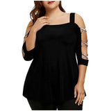 Summer Women Tops Plus Size Women's T-shirts Criss-cross Strapless Half Sleeve Blouse Pullover Tops Shirt Ropa Mujer