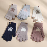 Knit gloves girls winter students warm and cold lovely thickened touch screen gloves winter gloves women