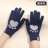 Knit gloves girls winter students warm and cold lovely thickened touch screen gloves winter gloves women